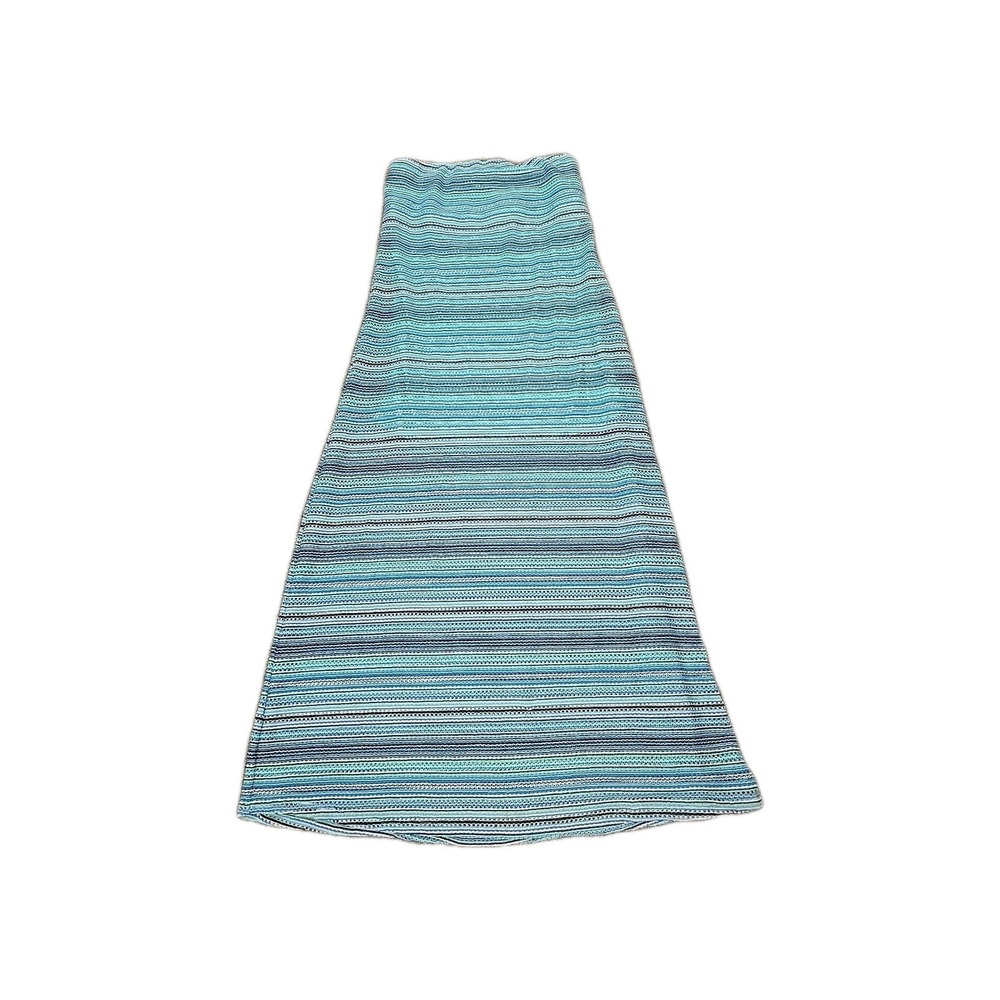 Women's Sandiva Strapless Crocheted Maxi Dress SzL Blue